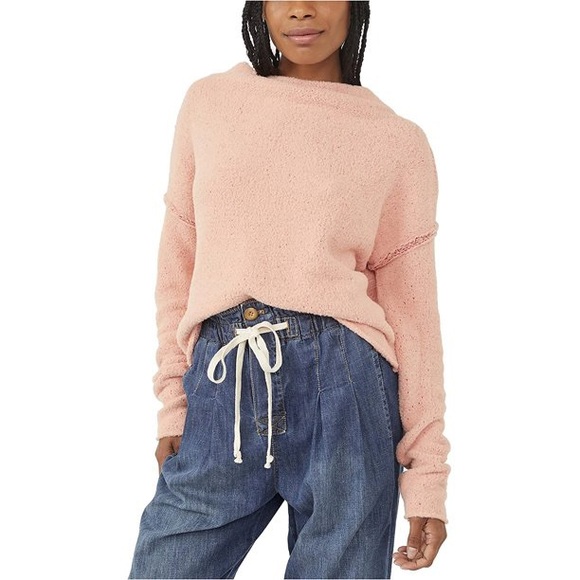Free People Sweaters - NEW Free People San Vicente Cotton Pullover in CHERRY PEACH COMBO